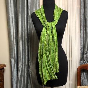 Scarf green stripe
